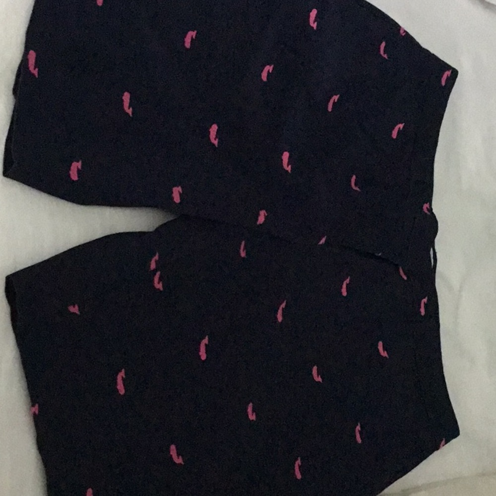 Charter club NavyBermuda short with pink whales.